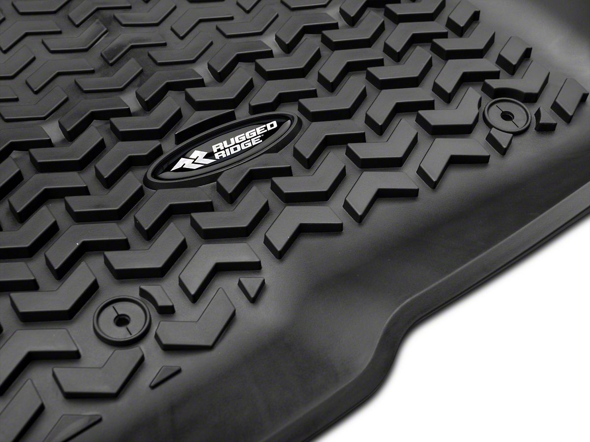 Rugged Ridge F 150 Front Floor Liners Black T528174 09 14 F 150