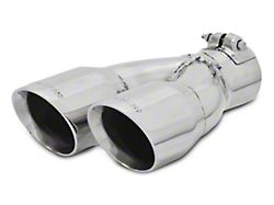 Flowmaster 3-Inch Dual Angle Cut Exhaust Tip; Polished (Fits 2.50-Inch Tailpipe)