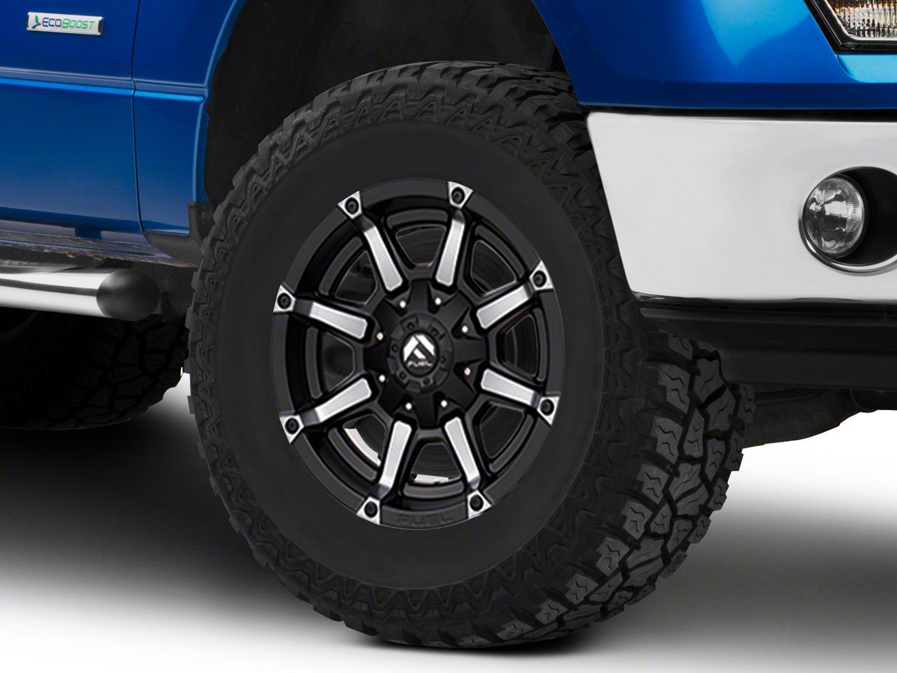 20 x 10. inches /8 x 6 inches, -18 mm Offset Fuel Triton black Wheel with Painted Finish 