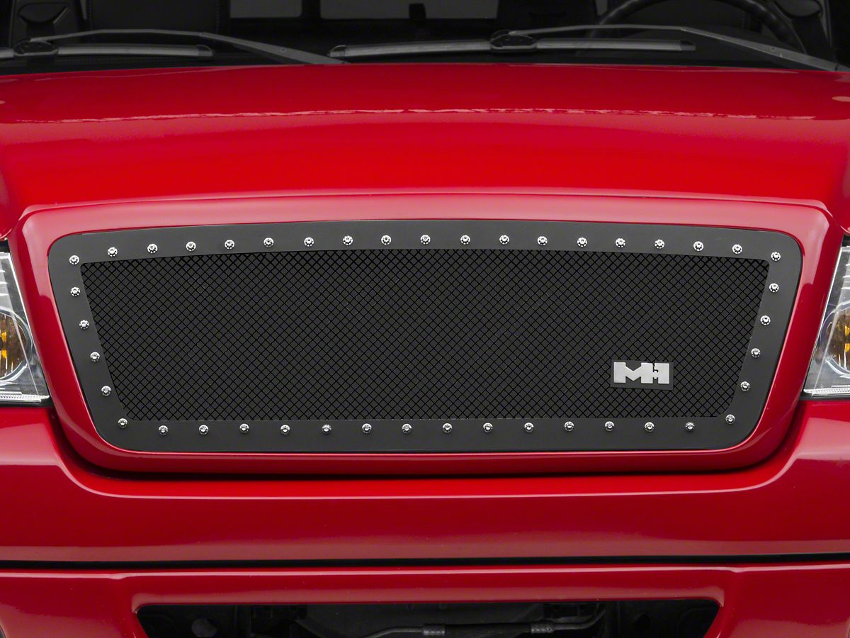 Smittybilt M1 Wire Mesh Upper Grille Insert Satin Black 04 08 F 150