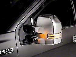 Putco Towing Mirror Covers; Chrome (15-17 F-150)