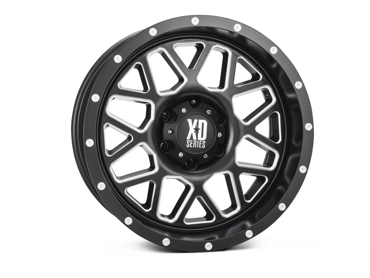 XD Grenade Satin Black Milled Wheel; 18x9 (99-04 Jeep Grand Cherokee WJ)