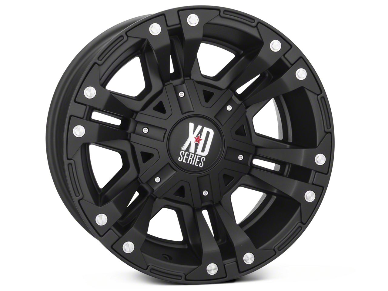 XD Ranger Monster II Matte Black 6-Lug Wheel; 20x9; 18mm Offset ...