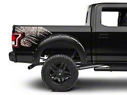 SEC10 Shredded Rear Bed Accent Decal; Real Tree Camo (15-20 F-150)
