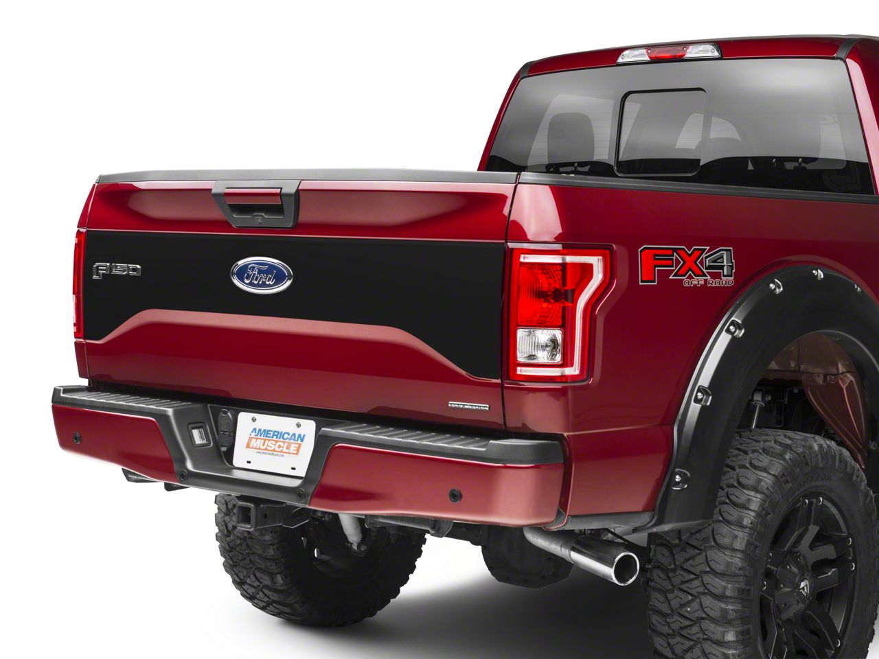 15-18 Ford F150 Tailgate Spoiler Satin Black Smooth Paintable