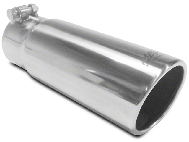MBRP 3.50-Inch Angled Rolled End Exhaust Tip; Polished (Fits 3-Inch Tailpipe)