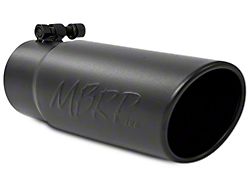 MBRP 3.50-Inch Angled Rolled End Exhaust Tip; Black (Fits 3-Inch Tailpipe)