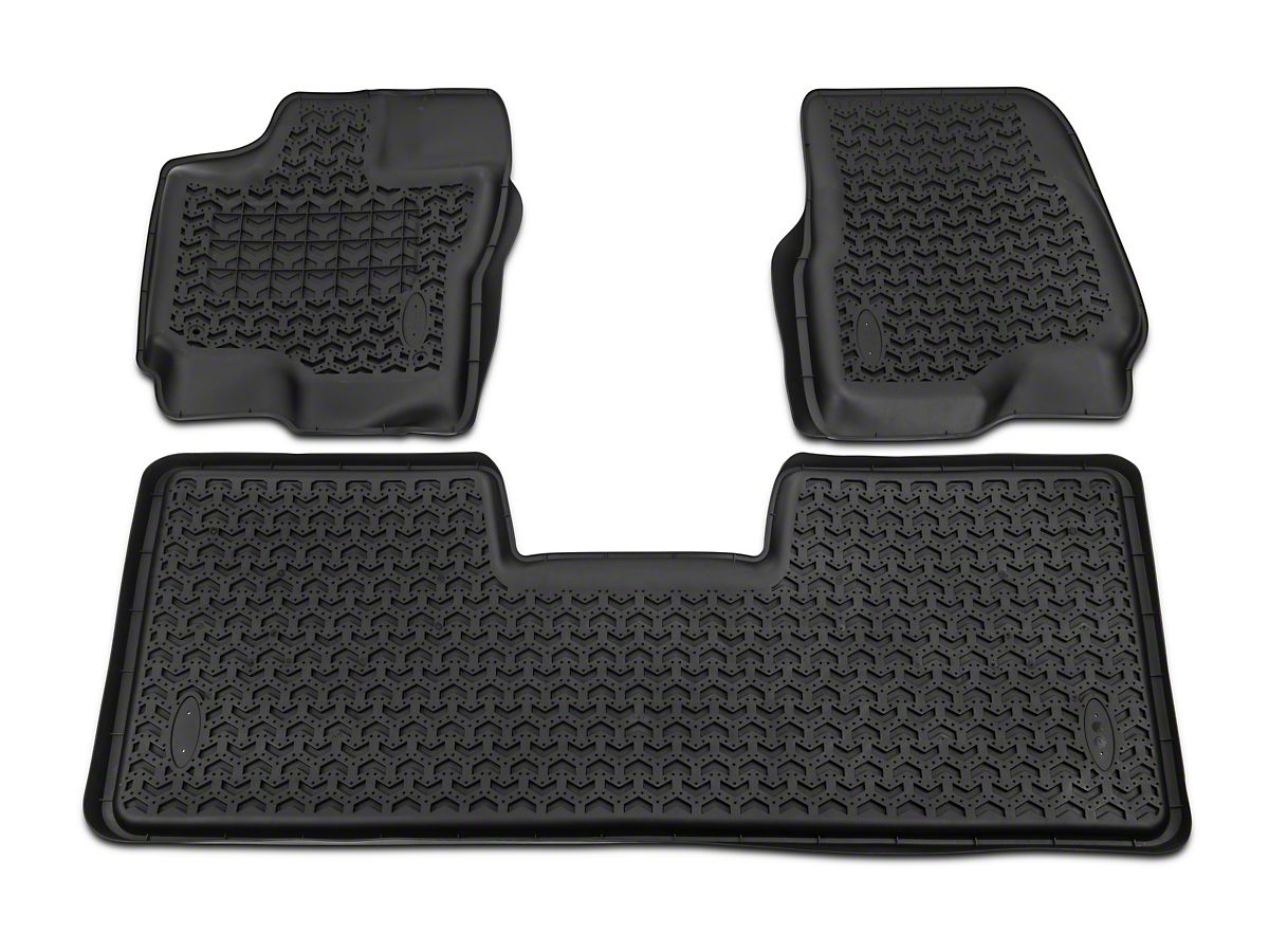 Rugged Ridge F 150 Front Rear Floor Mats Black 82987 05 15 20