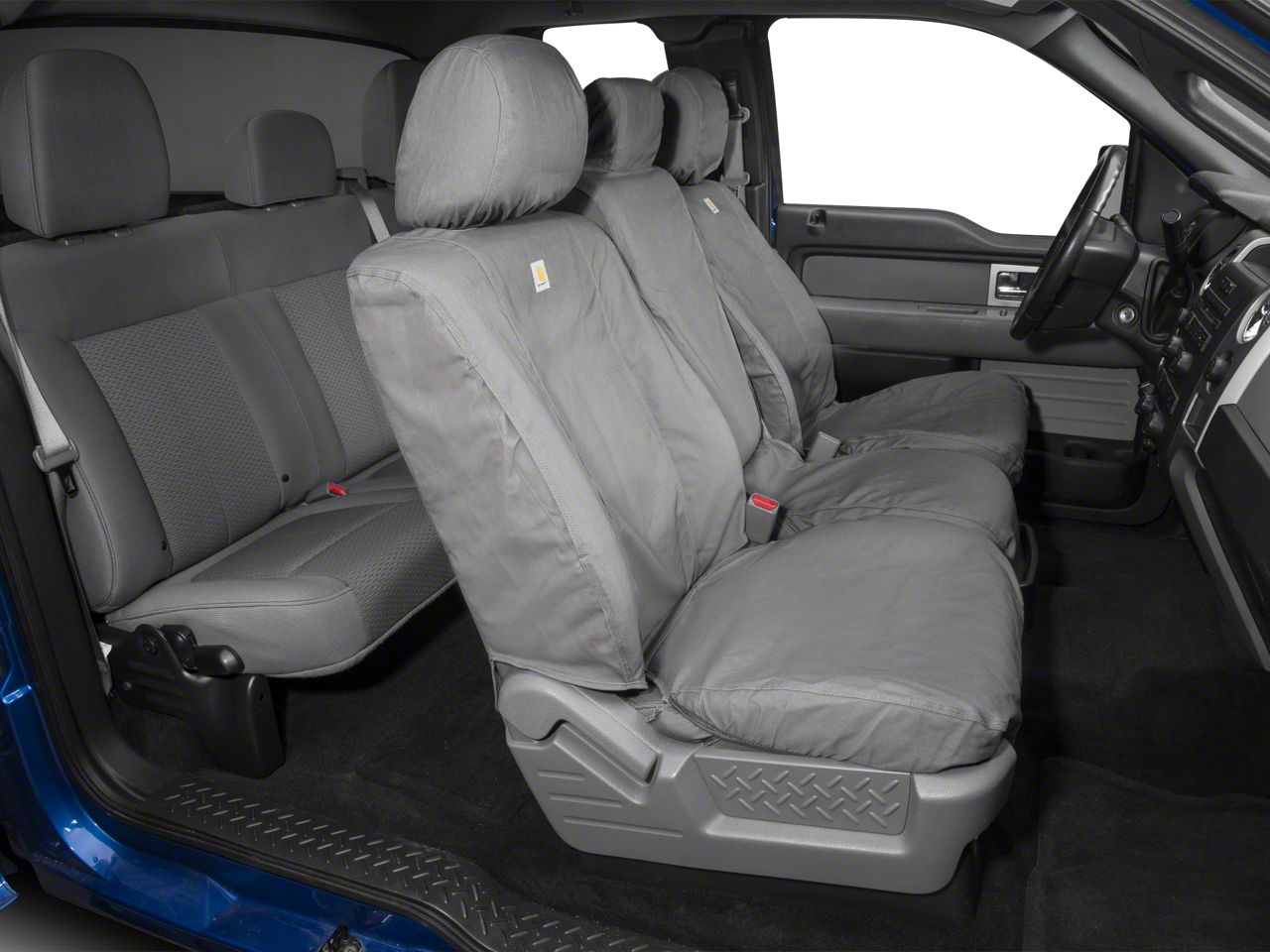 How To Install Covercraft Carhartt Seat Saver Front Cover Gravel 11 14 W Bench On Your Ford F 150 Americantrucks - 08 Silverado Carhartt Seat Covers