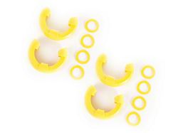 Rugged Ridge 3/4-Inch D-Ring Shackle Isolators; Yellow; Set of Four