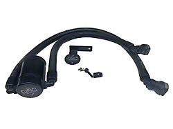 J&L 3.0 Oil Separator; Black Anodized; Driver Side (10-14 6.2L F-150 Raptor; 11-17 5.0L F-150)