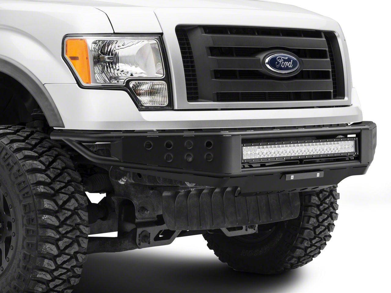 RedRock Tubular Off-Road Front Bumper with 30-Inch LED Light Bar (09-14 F- 150
