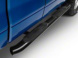 Raptor Series 5-Inch OE Style Curved Oval Side Step Bars; Black (04-14 F-150)