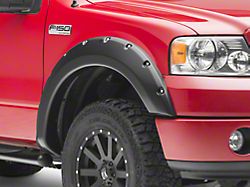 Rough Country Pocket Style Fender Flares; Flat Black (04-08 F-150 Styleside)