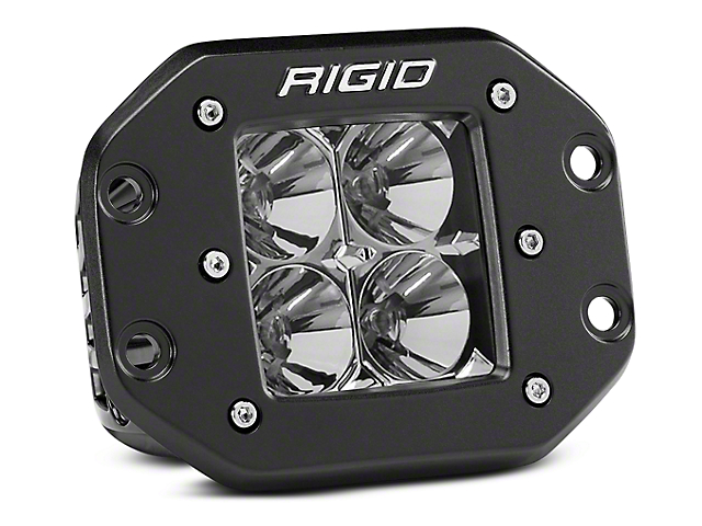 Rigid Industries D-Series PRO Flush Mount LED Cube Light; Flood Beam