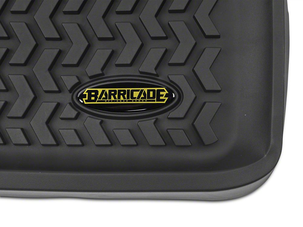 Barricade Rear Floor Mat; Black (97-08 F-150 SuperCab; 04-08 F-150  SuperCrew)