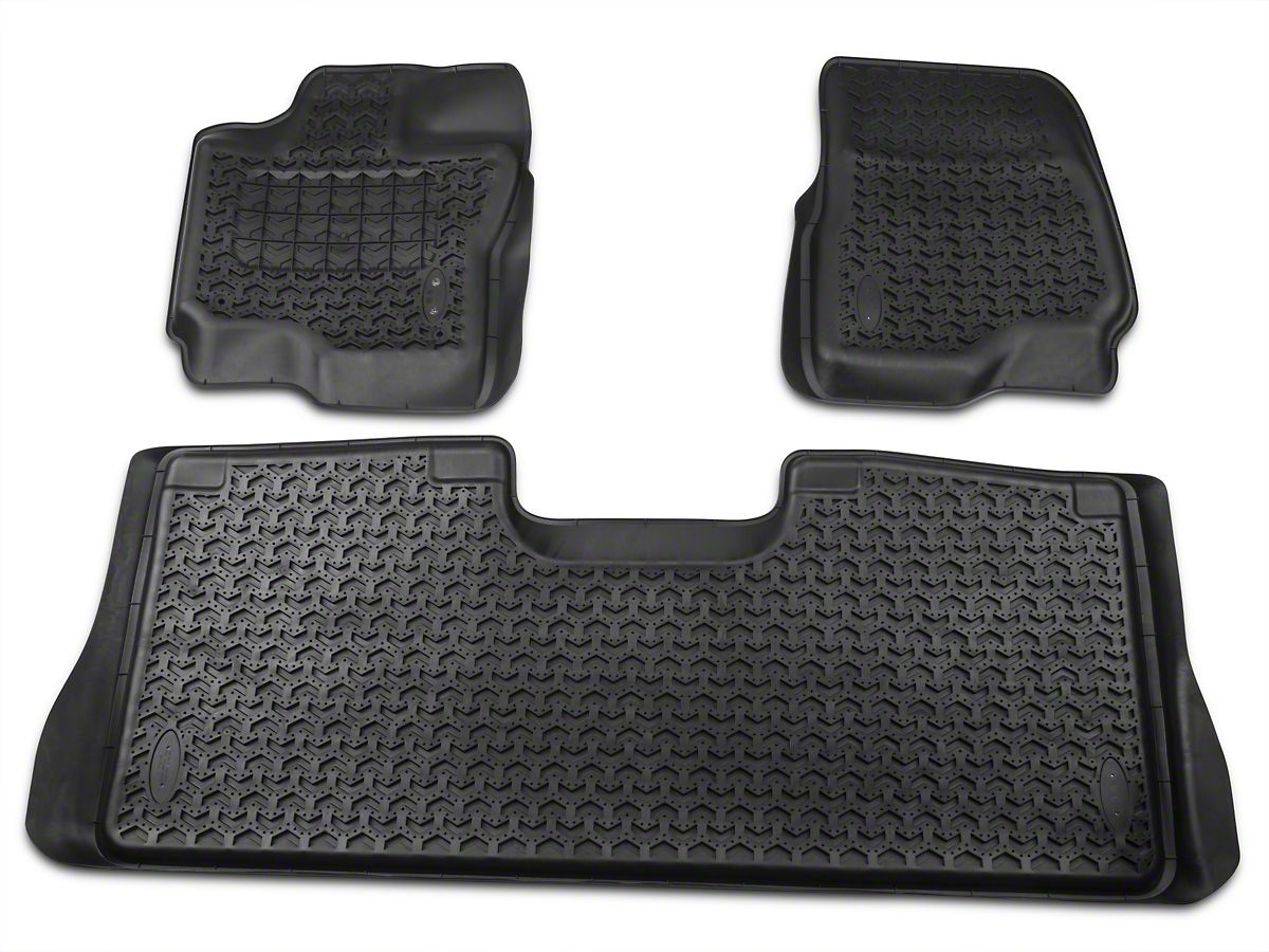 Barricade Front Rear Floor Mats Black 15 20 F 150 Supercab Supercrew