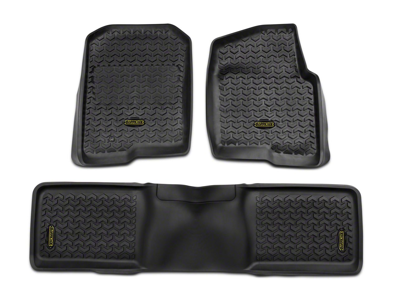 Barricade F 150 Front And Rear Floor Mats Black T536740 04 08 F 150 Supercab Supercrew 5122