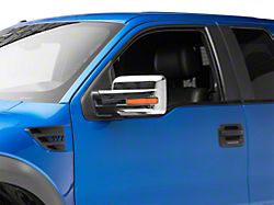 RedRock Mirror Covers with Turn Signal Light Cutout; Chrome (09-14 F-150)