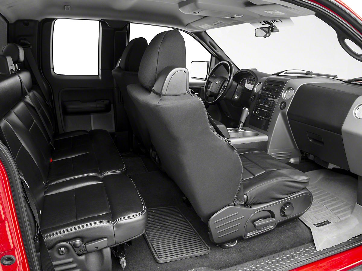 FORD F-150 04-08 S.LEATHER FRONT CUSTOM FIT SEAT COVER BUILT IN