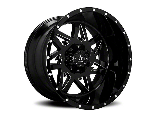 RBP 71R Avenger Gloss Black with Machined Grooves 6-Lug Wheel; 20x12; -44mm Offset (15-20 F-150)