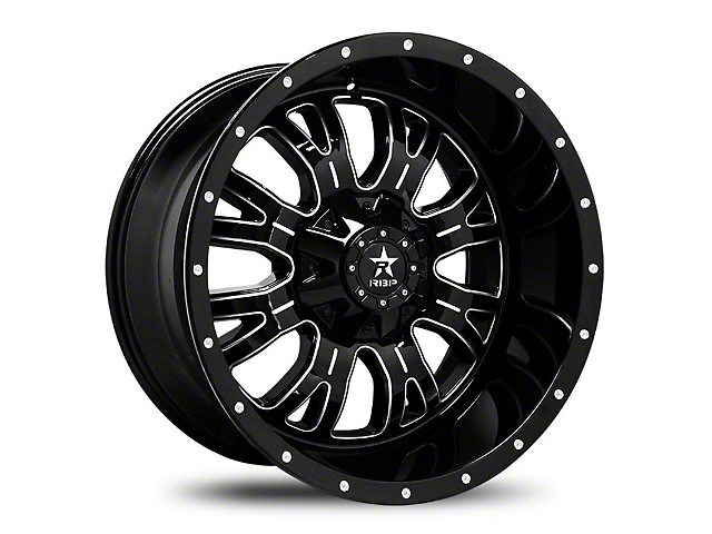 RBP 89R Assassin Gloss Black with Machined Grooves 6-Lug Wheel; 22x12; -44mm Offset (15-20 F-150)