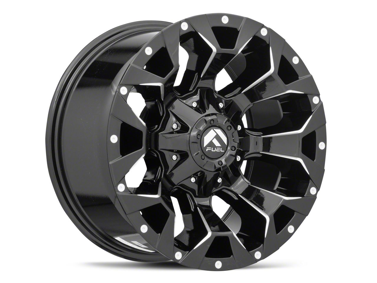 Fuel Wheels Sierra Assault Gloss Black Milled 6-Lug Wheel - 20x10 ...