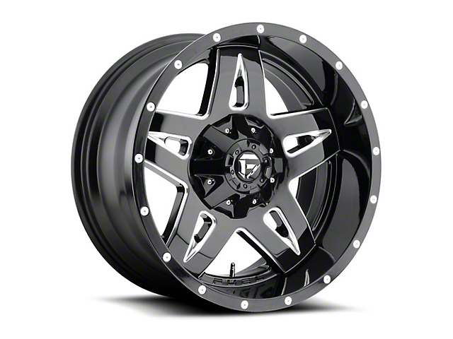 Fuel Wheels Full Blown Gloss Black Milled 6-Lug Wheel; 20x12; -44mm Offset (15-20 F-150)