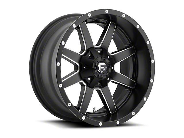 Fuel Wheels Maverick Matte Black Milled 6-Lug Wheel; 22x9.5; 25mm Offset (15-20 F-150)