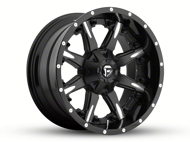 Fuel Wheels NUTZ Matte Black Milled 6-Lug Wheel; 20x10; -19mm Offset (15-20 F-150)