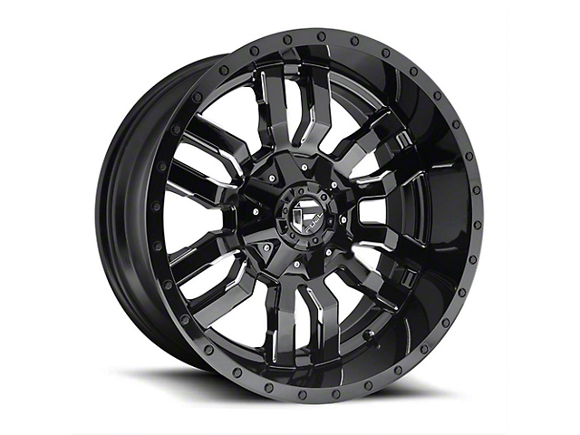 Fuel Wheels Sledge Gloss Black Milled 6-Lug Wheel; 24x14; -75mm Offset (15-20 F-150)
