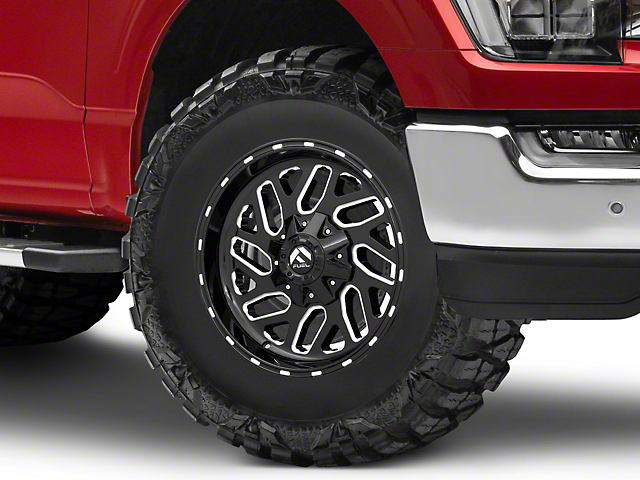Fuel Wheels Triton Gloss Black Milled 6-Lug Wheel; 17x9; -12mm Offset (21-23 F-150)