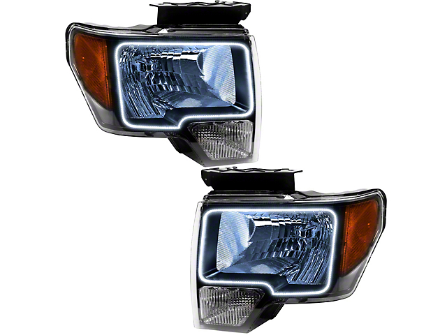 Oracle OE Style Headlights with LED Halo; Chrome Housing; Clear Lens (09-14 F-150 w/ Factory Halogen Headlights)