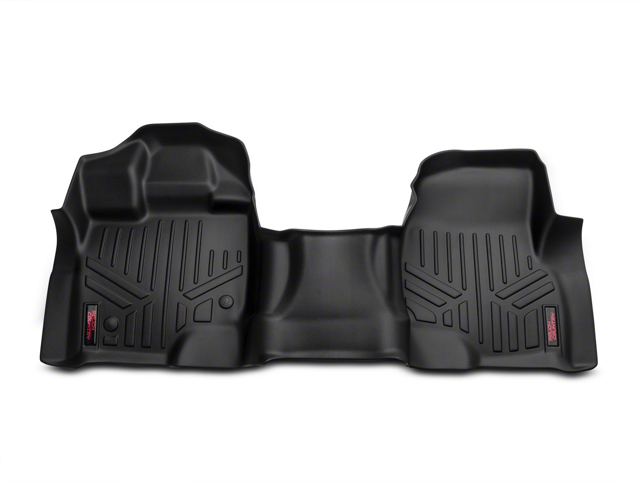 Rough Country F150 Heavy Duty Front Over the Hump Floor Mats Black M