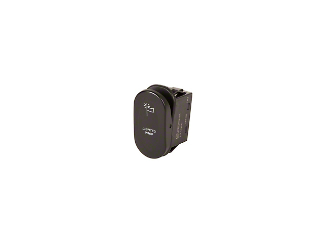 Rugged Ridge 2-Position Rocker Switch with Lighted Whip Logo; Amber (Universal; Some Adaptation May Be Required)