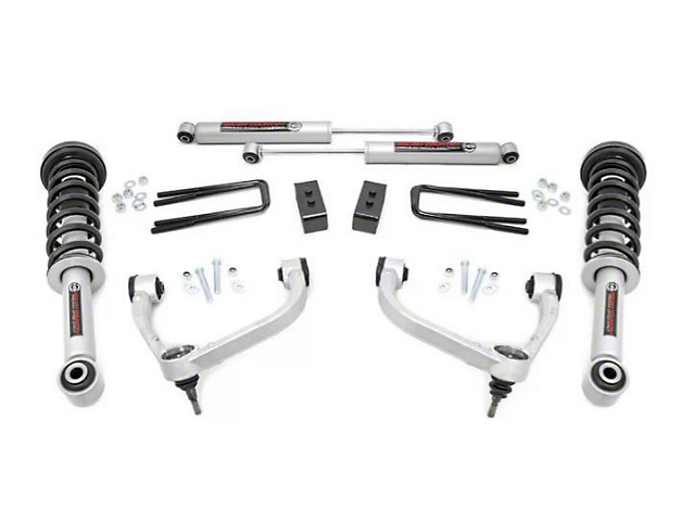 Rough Country 3-Inch Bolt-On Suspension Lift Kit with Premium N3 Shocks (09-13 4WD F-150, Excluding Raptor)