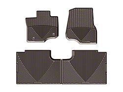 Weathertech All-Weather Front and Rear Rubber Floor Mats; Cocoa (15-26 F-150 SuperCab)