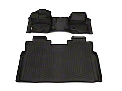 Weathertech DigitalFit Front Over the Hump and Rear Floor Liners; Black (15-22 F-150 SuperCrew)