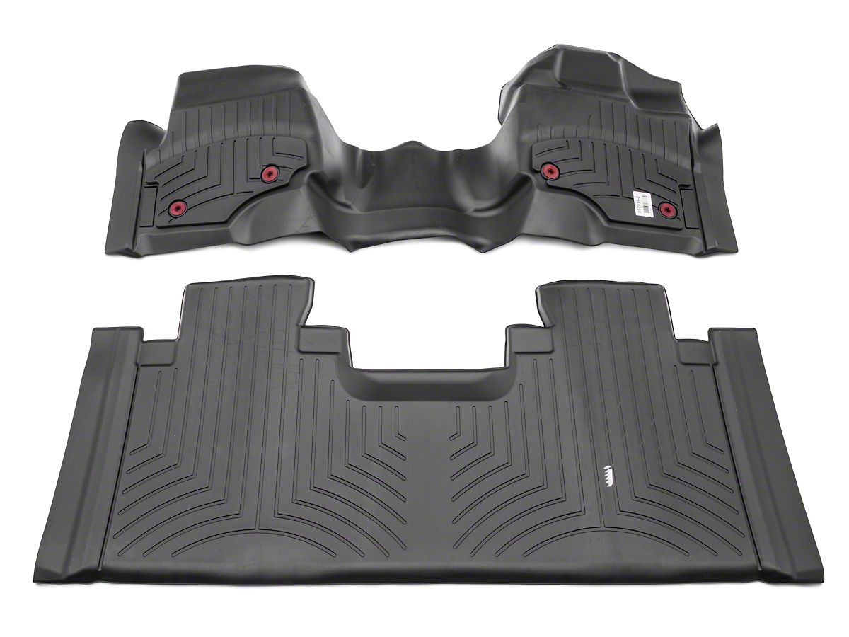 Weathertech Digitalfit Front Over The Hump Rear Floor Liners Black 15 20 F 150 Supercab