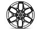 Carroll Shelby Wheels CS45 Black with Hyper Silver Inserts 6-Lug Wheel; 20x9; 12mm Offset (22-24 Bronco Raptor)