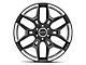 Carroll Shelby Wheels CS45 Gloss Black with Hyper Silver Inserts 6-Lug Wheel; 22x9.5; 12mm Offset (22-24 Bronco Raptor)