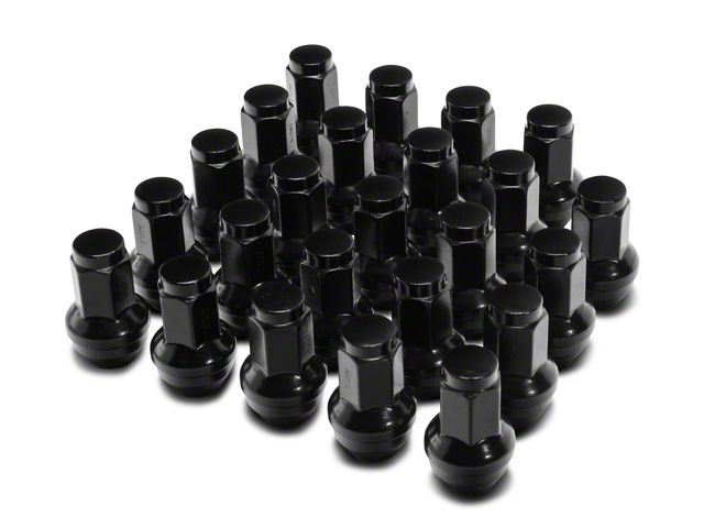 Black OEM Style Lug Nut Kit; 14mm x 1.5; Set of 24 (22-24 Bronco Raptor)