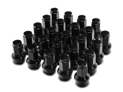 Black OEM Style Lug Nut Kit; 14mm x 1.5; Set of 24 (22-23 Bronco Raptor)