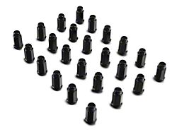Black XL Acorn Lug Nut Kit; 14mm x 1.5; Set of 24 (15-22 F-150)