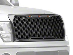 RedRock Baja Upper Replacement Grille with LED Lighting; Charcoal (09-14 F-150, Excluding Raptor)