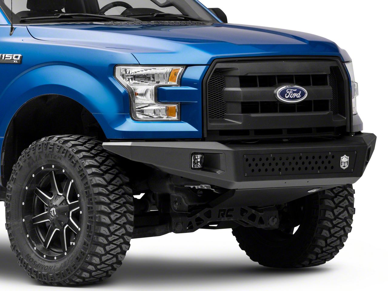 Deegan 38 F-150 Front Bumper with KC HiLiTES LED Fog Lights and Skid ...