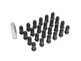 Black 6-Spline Lug Nut Kit; 14mm x 1.5; Set of 24 (15-26 F-150)
