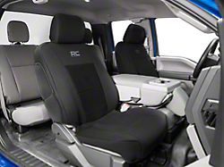 Rough Country Neoprene Front Seat Covers; Black (15-26 F-150)