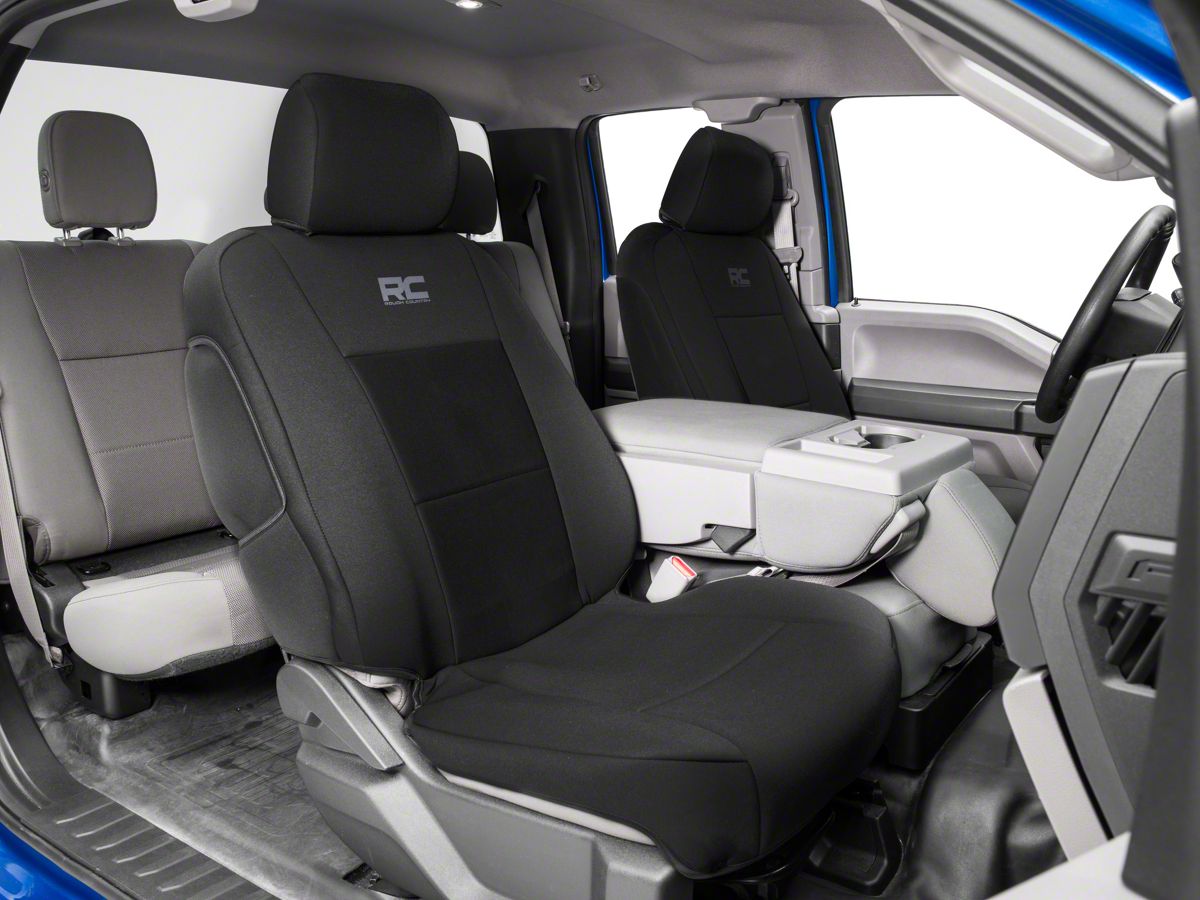 Rough Country F 150 Neoprene Front Seat Covers Black 91016 15