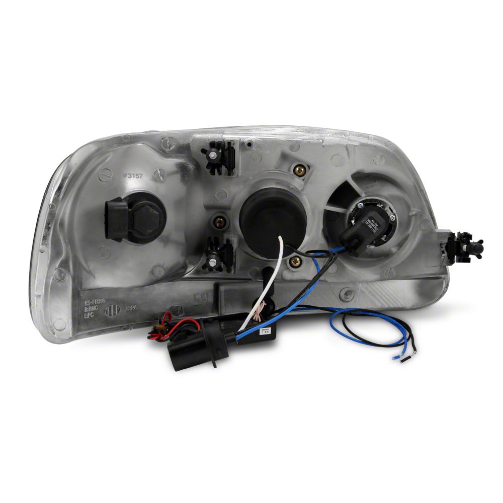 Raxiom Super White LED Halo Projector Headlights; Black Raxiom Super White LED Halo Projector Headlights; Black